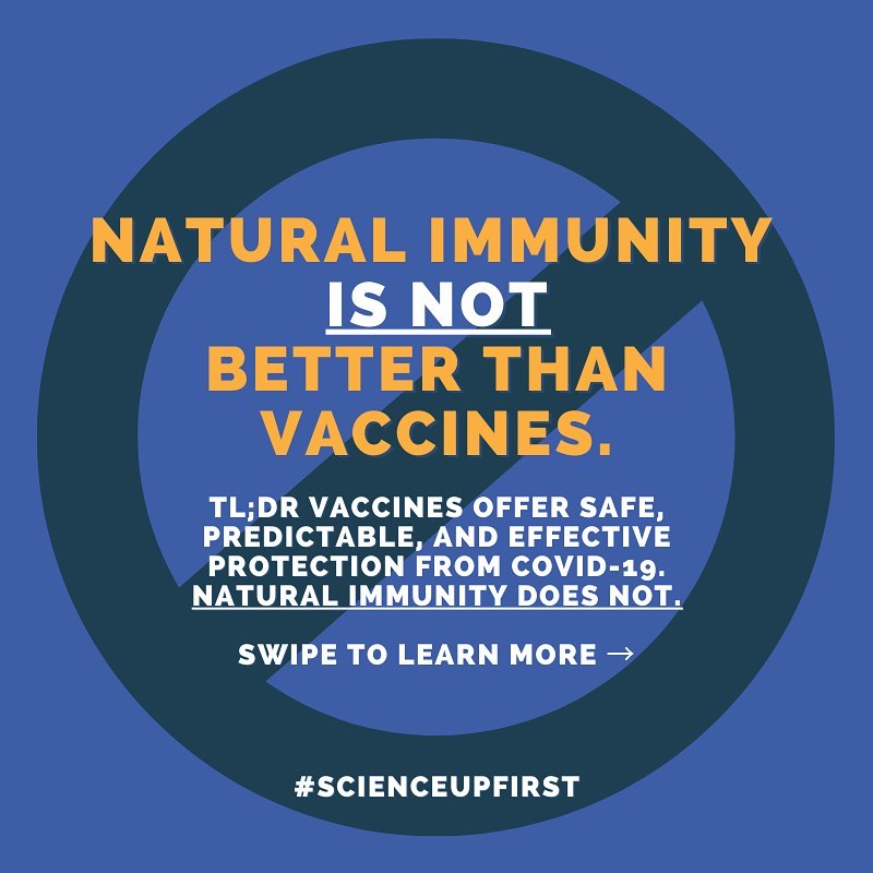 Natural immunity is NOT better than vaccines